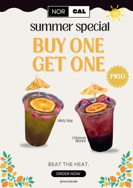 Summer Special Promo of Norcal Coffee Shop in Cebu City